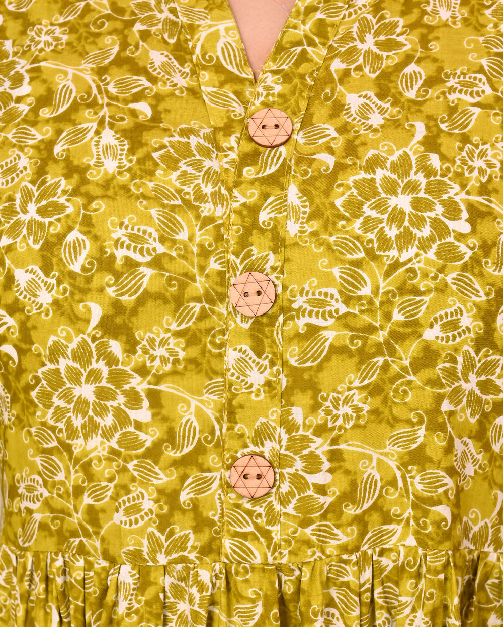 Green Floral Printed Dress